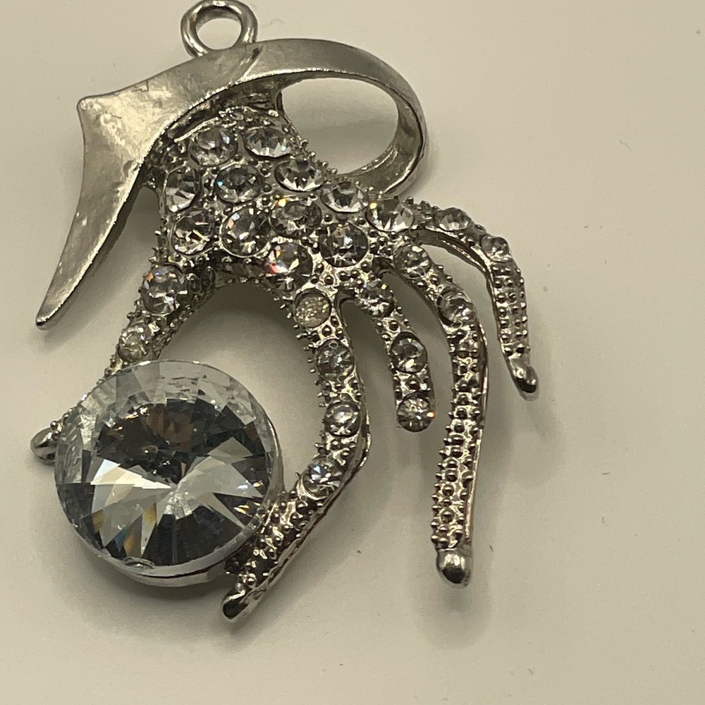 Silver Rhinestone Pendant - image 2